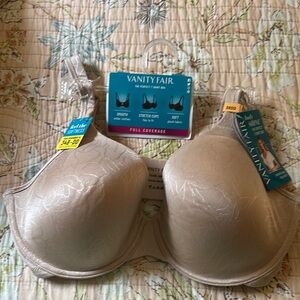 Vanity Fair Full Coverage Bra in Beige